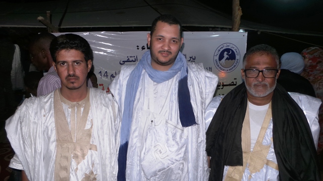 من اليمين المهندس باب ولد الصوفي، وفؤاد ولد المختار النش، ومحمد الأمين ولد يرب